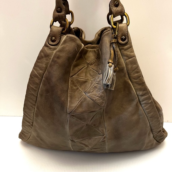 TOSCANI Made in Italy, Distressed Leather Satchel - Picture 2 of 15